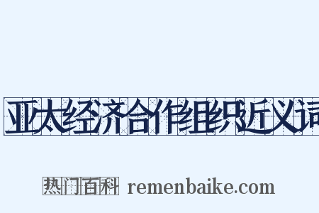 亚太经济合作组织近义词是什么意思的图片